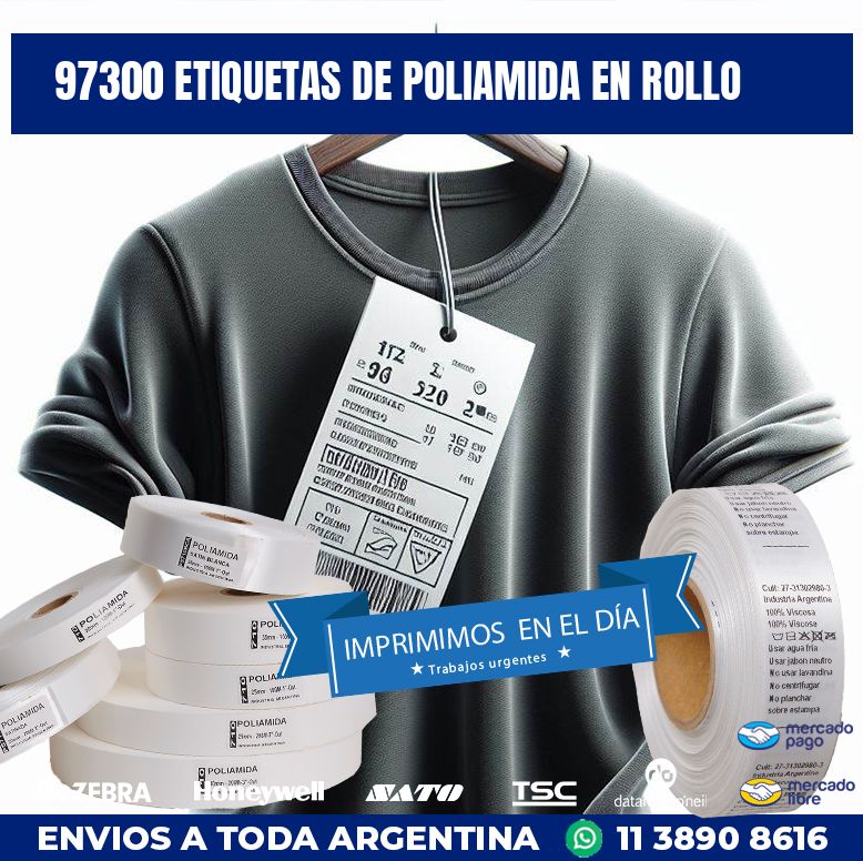 97300 ETIQUETAS DE POLIAMIDA EN ROLLO Rollos Zebra