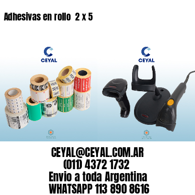 Adhesivas en rollo  2 x 5