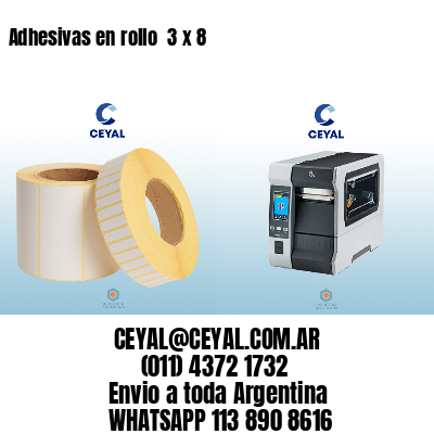 Adhesivas en rollo  3 x 8