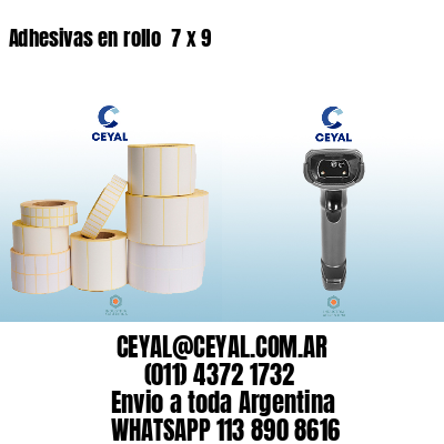 Adhesivas en rollo  7 x 9