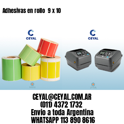 Adhesivas en rollo  9 x 10