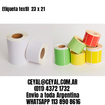 Etiqueta textil  23 x 21