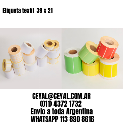 Etiqueta textil  39 x 21