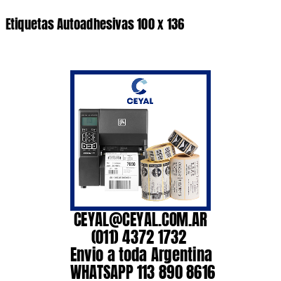 Etiquetas Autoadhesivas 100 x 136