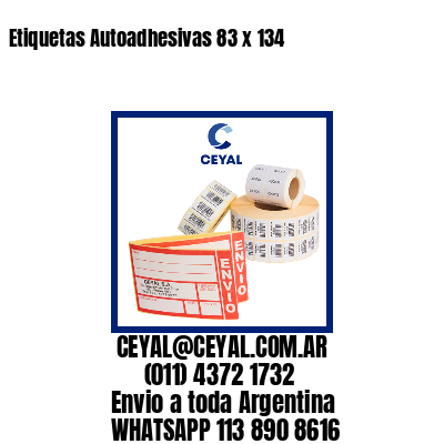 Etiquetas Autoadhesivas 83 x 134