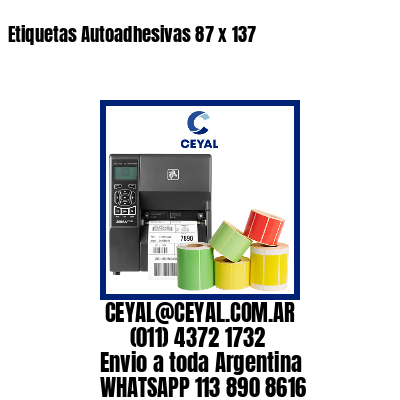 Etiquetas Autoadhesivas 87 x 137