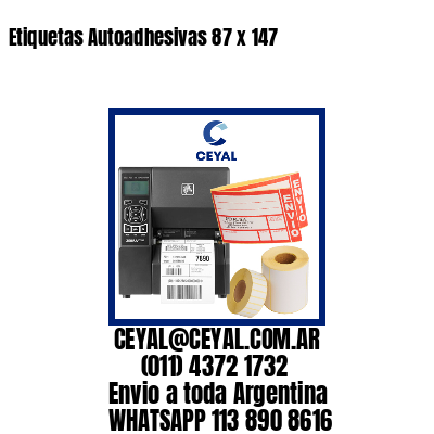 Etiquetas Autoadhesivas 87 x 147