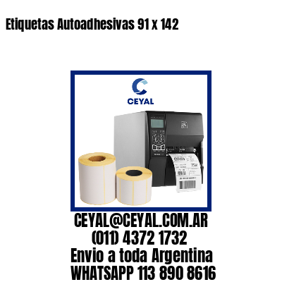 Etiquetas Autoadhesivas 91 x 142