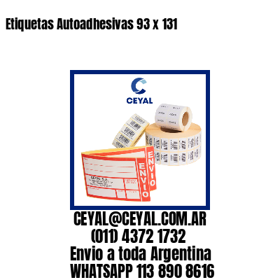 Etiquetas Autoadhesivas 93 x 131