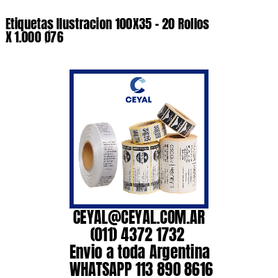 Etiquetas Ilustracion 100X35 – 20 Rollos X 1.000 Ø76