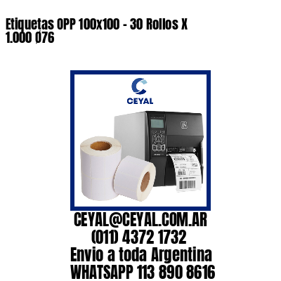 Etiquetas OPP 100×100 – 30 Rollos X 1.000 Ø76