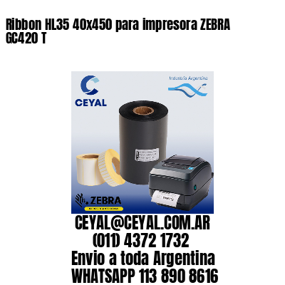 Ribbon HL35 40x450 para impresora ZEBRA GC420 T