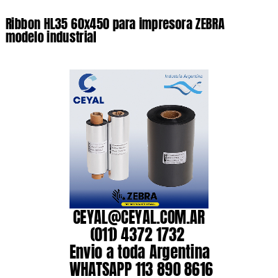 Ribbon HL35 60x450 para impresora ZEBRA modelo industrial