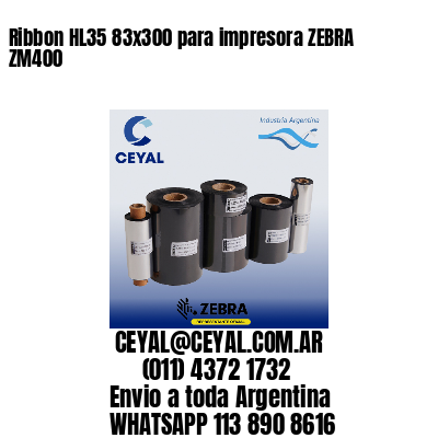 Ribbon HL35 83×300 para impresora ZEBRA ZM400