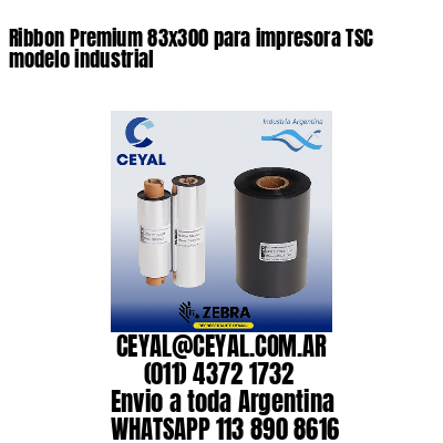 Ribbon Premium 83x300 para impresora TSC modelo industrial