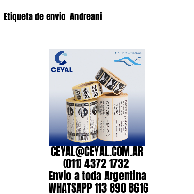 Etiqueta de envio  Andreani