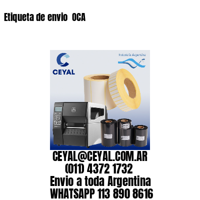 Etiqueta de envio  OCA