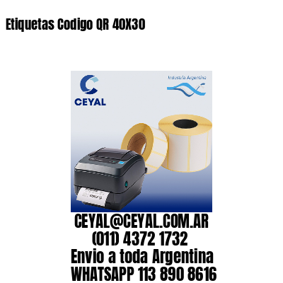 Etiquetas Codigo QR 40X30