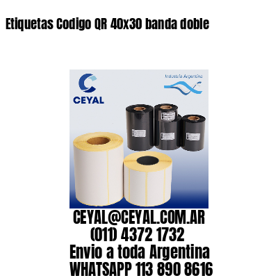 Etiquetas Codigo QR 40×30 banda doble