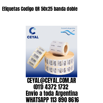 Etiquetas Codigo QR 50×25 banda doble