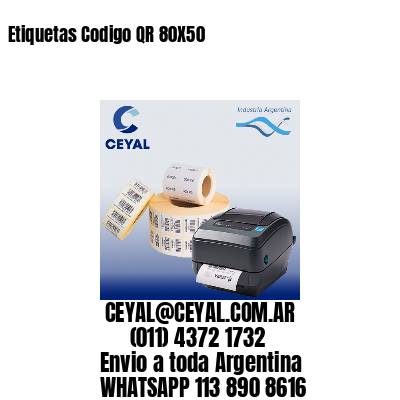 Etiquetas Codigo QR 80X50