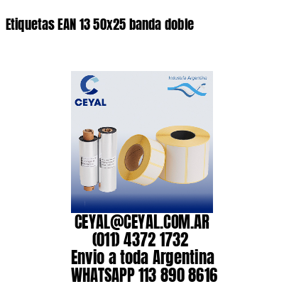 Etiquetas EAN 13 50×25 banda doble