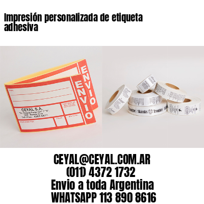 Impresión personalizada de etiqueta adhesiva