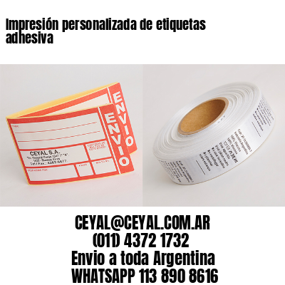 Impresión personalizada de etiquetas adhesiva