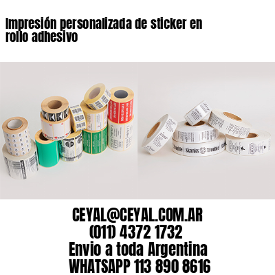 Impresión personalizada de sticker en rollo adhesivo