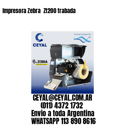 Impresora Zebra  Zt200 trabada