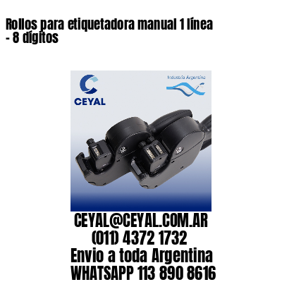 Rollos para etiquetadora manual 1 línea – 8 dígitos