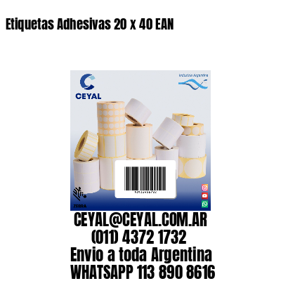 Etiquetas Adhesivas 20 x 40 EAN