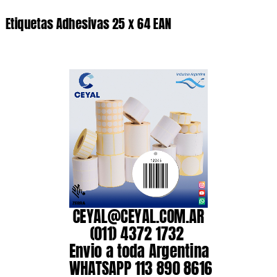 Etiquetas Adhesivas 25 x 64 EAN