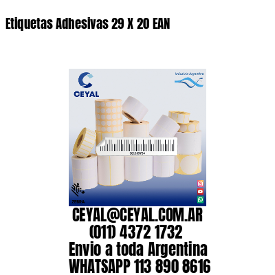 Etiquetas Adhesivas 29 X 20 EAN