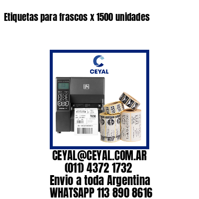 Etiquetas para frascos x 1500 unidades