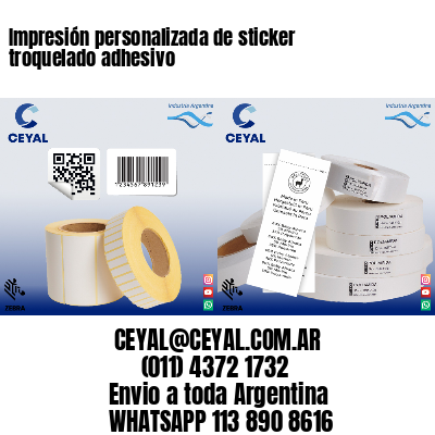 Impresión personalizada de sticker troquelado adhesivo