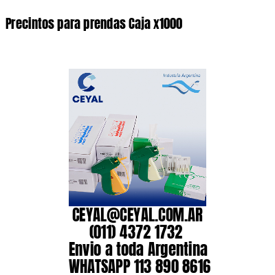 Precintos para prendas Caja x1000