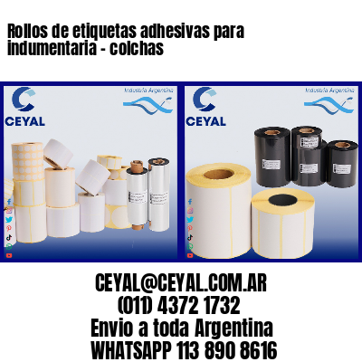 Rollos de etiquetas adhesivas para indumentaria – colchas