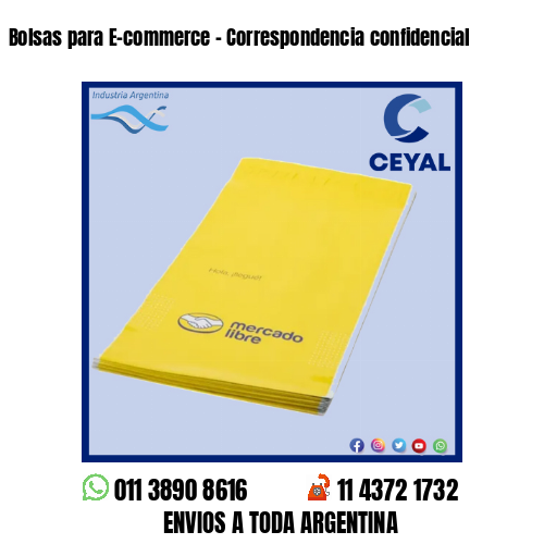 Bolsas para E-commerce – Correspondencia confidencial