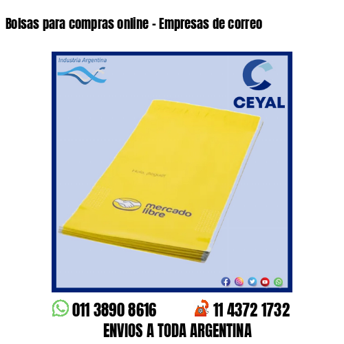 Bolsas para compras online - Empresas de correo