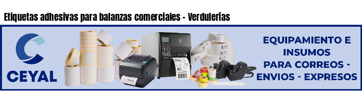 Etiquetas adhesivas para balanzas comerciales - Verdulerías