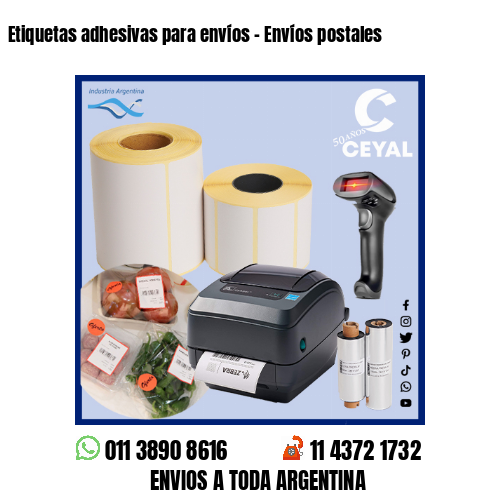 Etiquetas adhesivas para envíos - Envíos postales