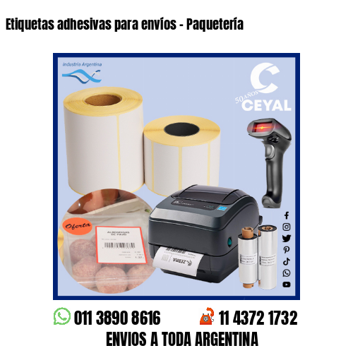 Etiquetas adhesivas para envíos - Paquetería