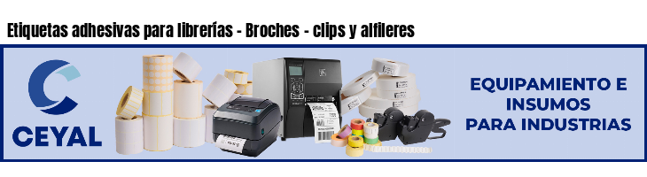 Etiquetas adhesivas para librerías - Broches - clips y alfileres