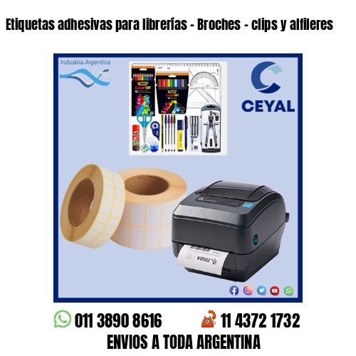 Etiquetas adhesivas para librerías – Broches – clips y alfileres