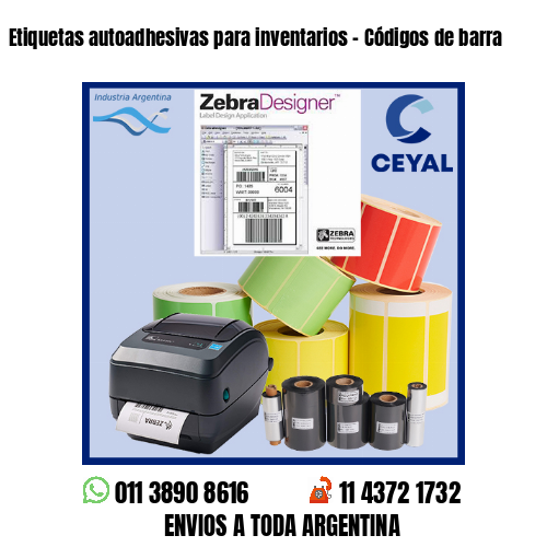 Etiquetas autoadhesivas para inventarios – Códigos de barra