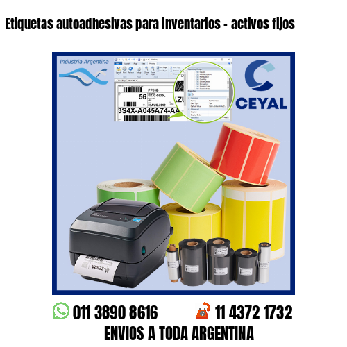 Etiquetas autoadhesivas para inventarios - activos fijos