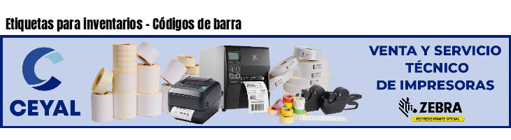 Etiquetas para inventarios - Códigos de barra