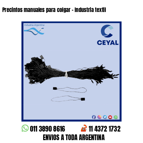 Precintos manuales para colgar – Industria textil