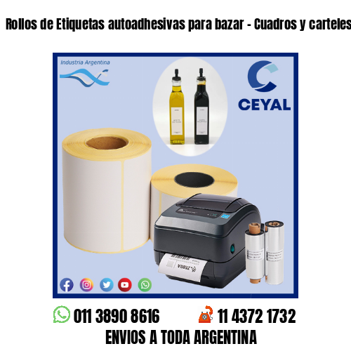 Rollos de Etiquetas autoadhesivas para bazar – Cuadros y carteles